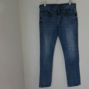 Banana Republic Travelers Blue Denim Straight Leg 30 Button/Zip Slim Fit Jeans